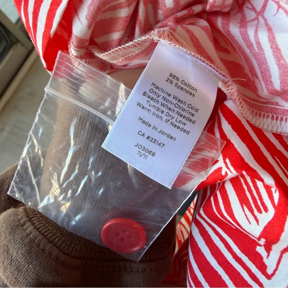 NEW Talbots Red and White Palm Print Sleeveless Dress Size 10 - Picture 10 of 10